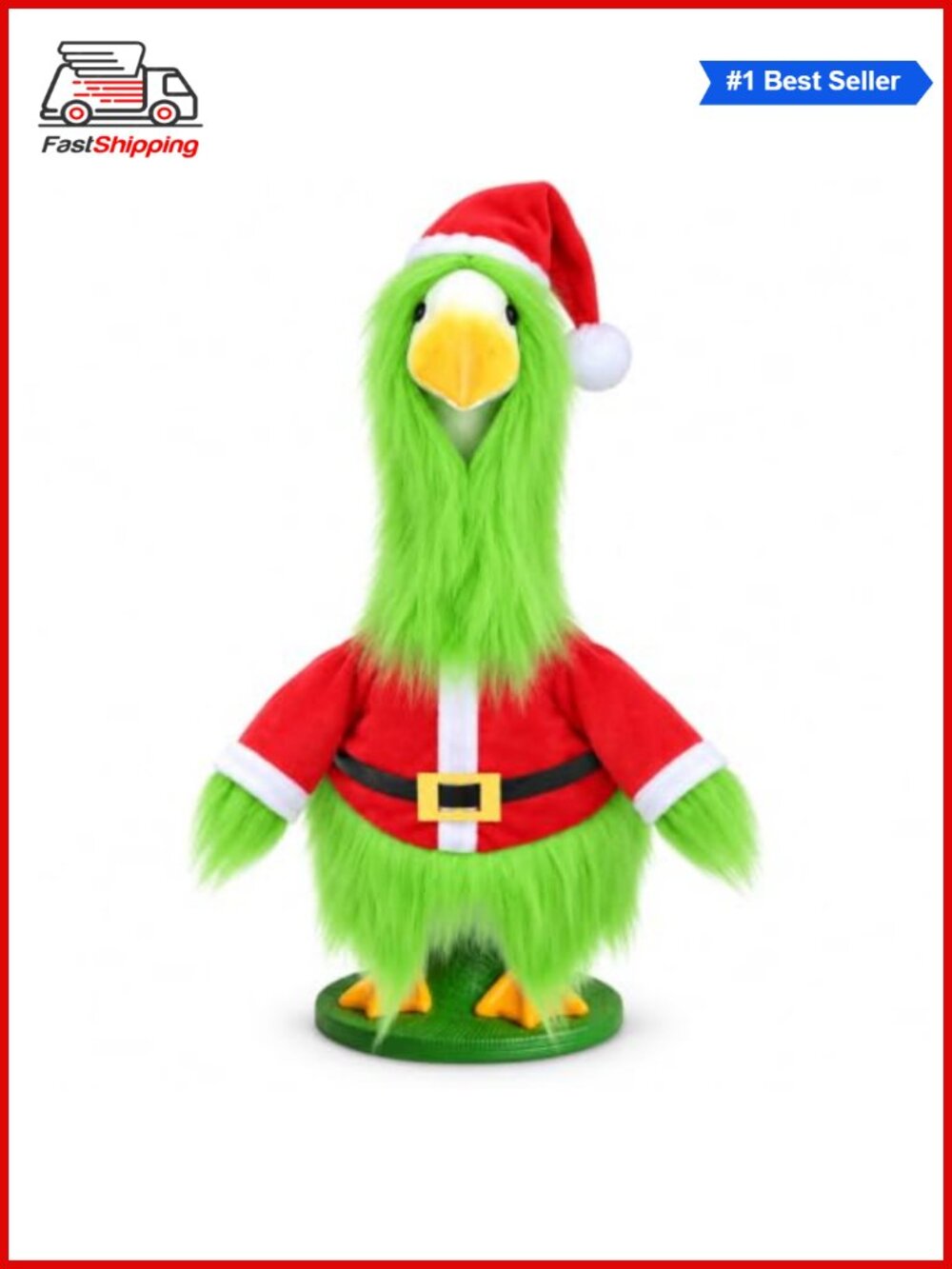 🎅 Christmas Porch Goose Outfit Green Santa Suit 23in Lawn Decor